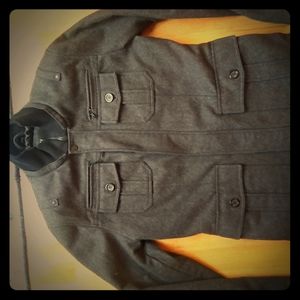 Mens Guess Military Peacoat. L